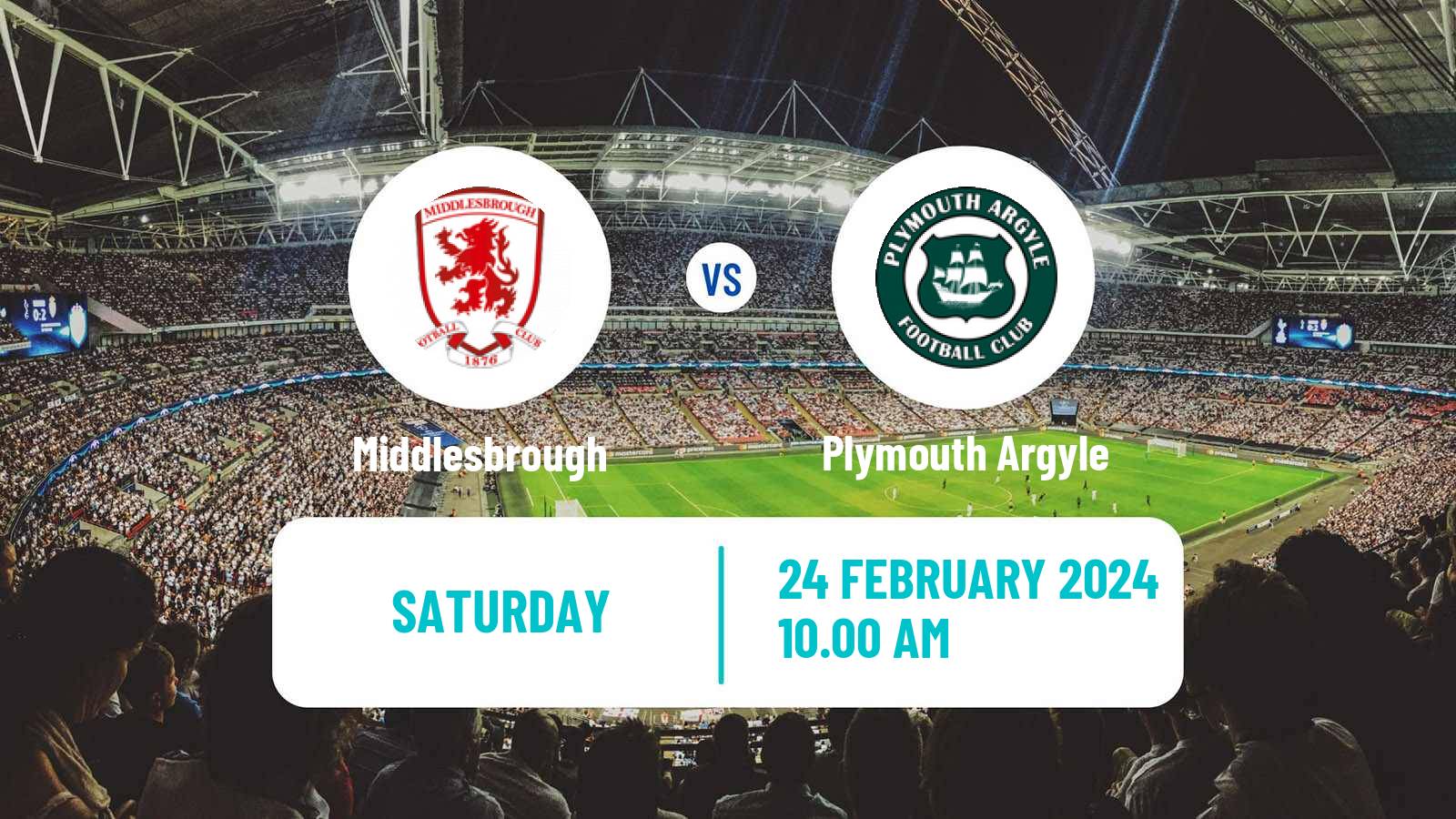 Soccer English League Championship Middlesbrough - Plymouth Argyle