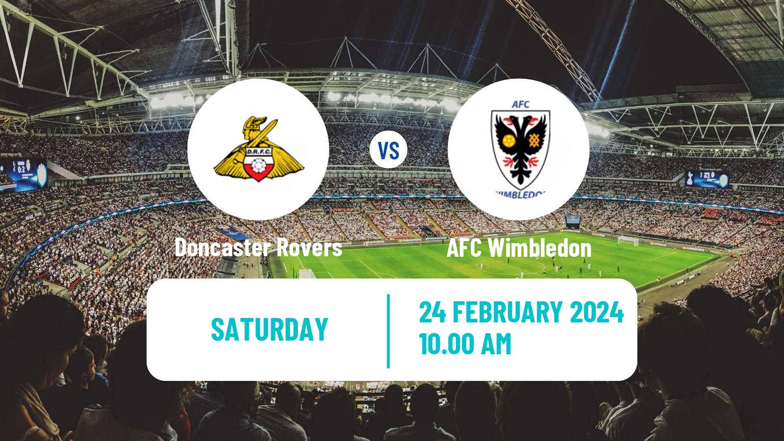 Soccer English League Two Doncaster Rovers - AFC Wimbledon