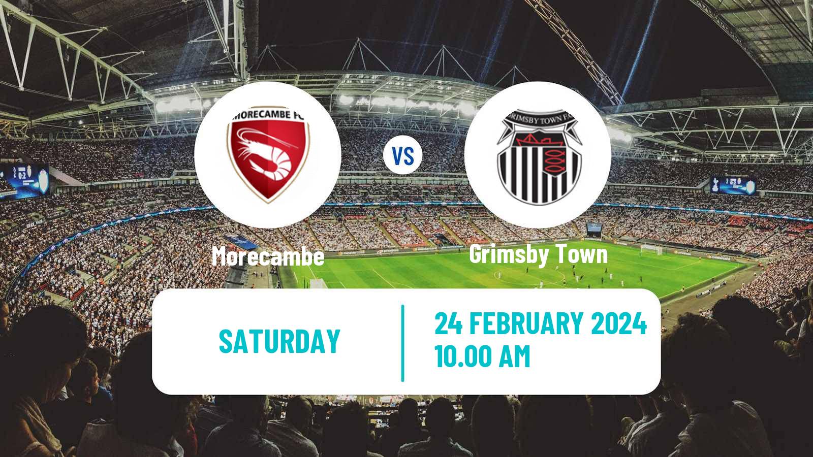Soccer English League Two Morecambe - Grimsby Town