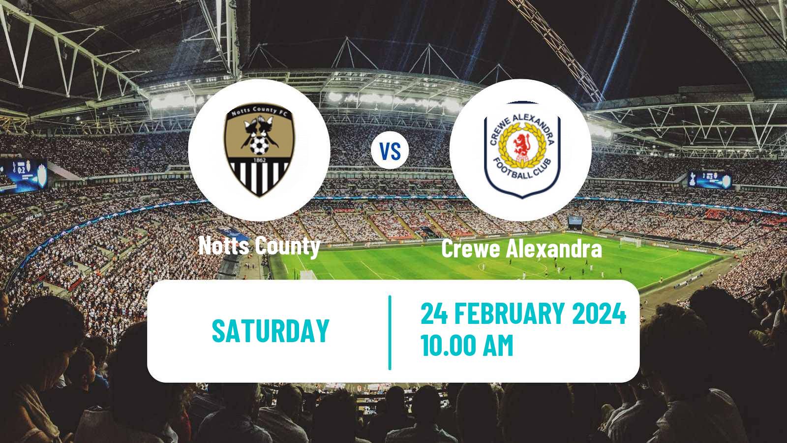 Soccer English League Two Notts County - Crewe Alexandra