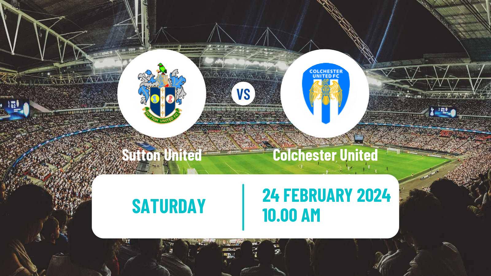 Soccer English League Two Sutton United - Colchester United