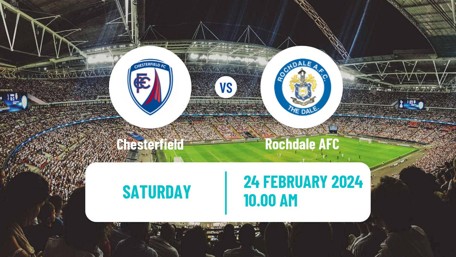 Soccer English National League Chesterfield - Rochdale