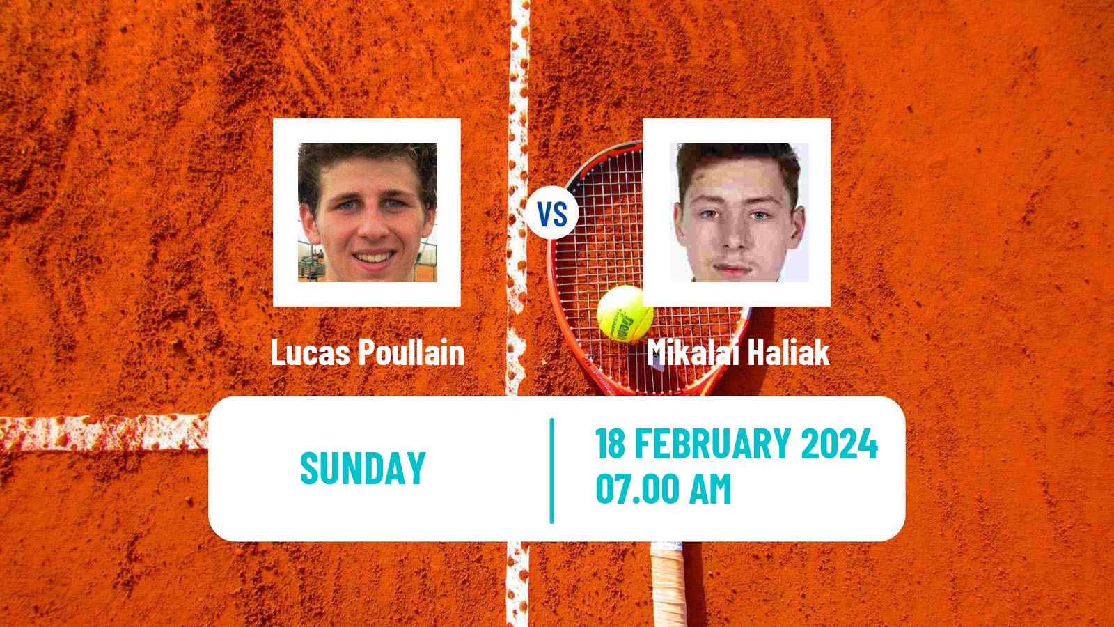 Tennis Pau Challenger Men Lucas Poullain - Mikalai Haliak