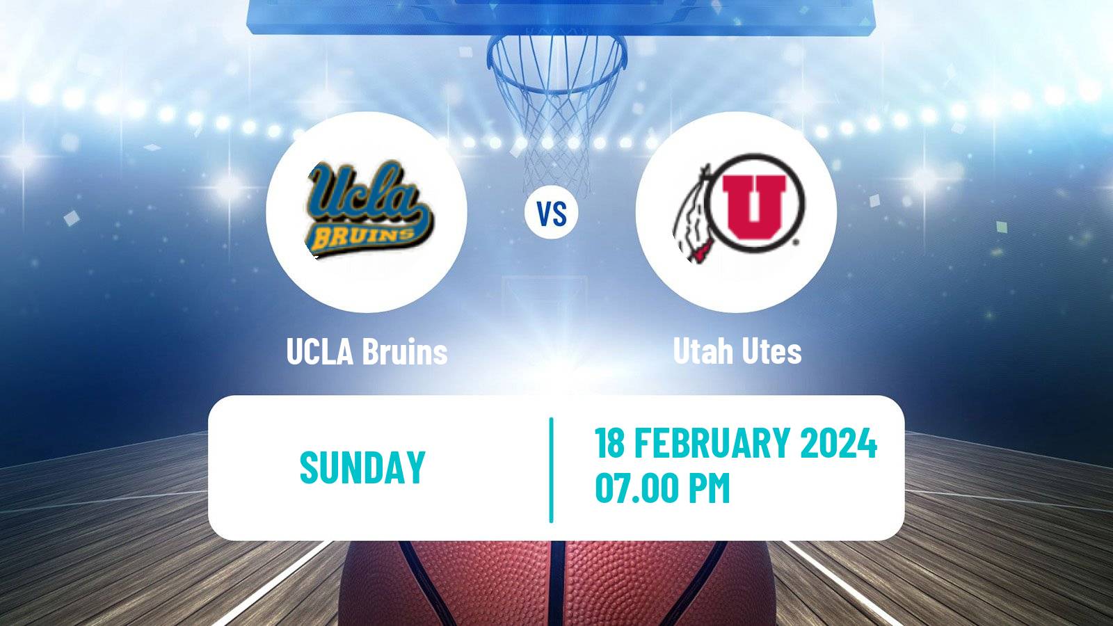 Basketball NCAA College Basketball UCLA Bruins - Utah Utes