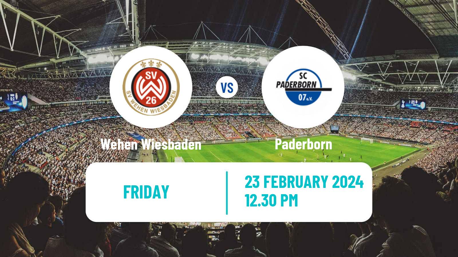 Soccer German 2 Bundesliga Wehen Wiesbaden - Paderborn