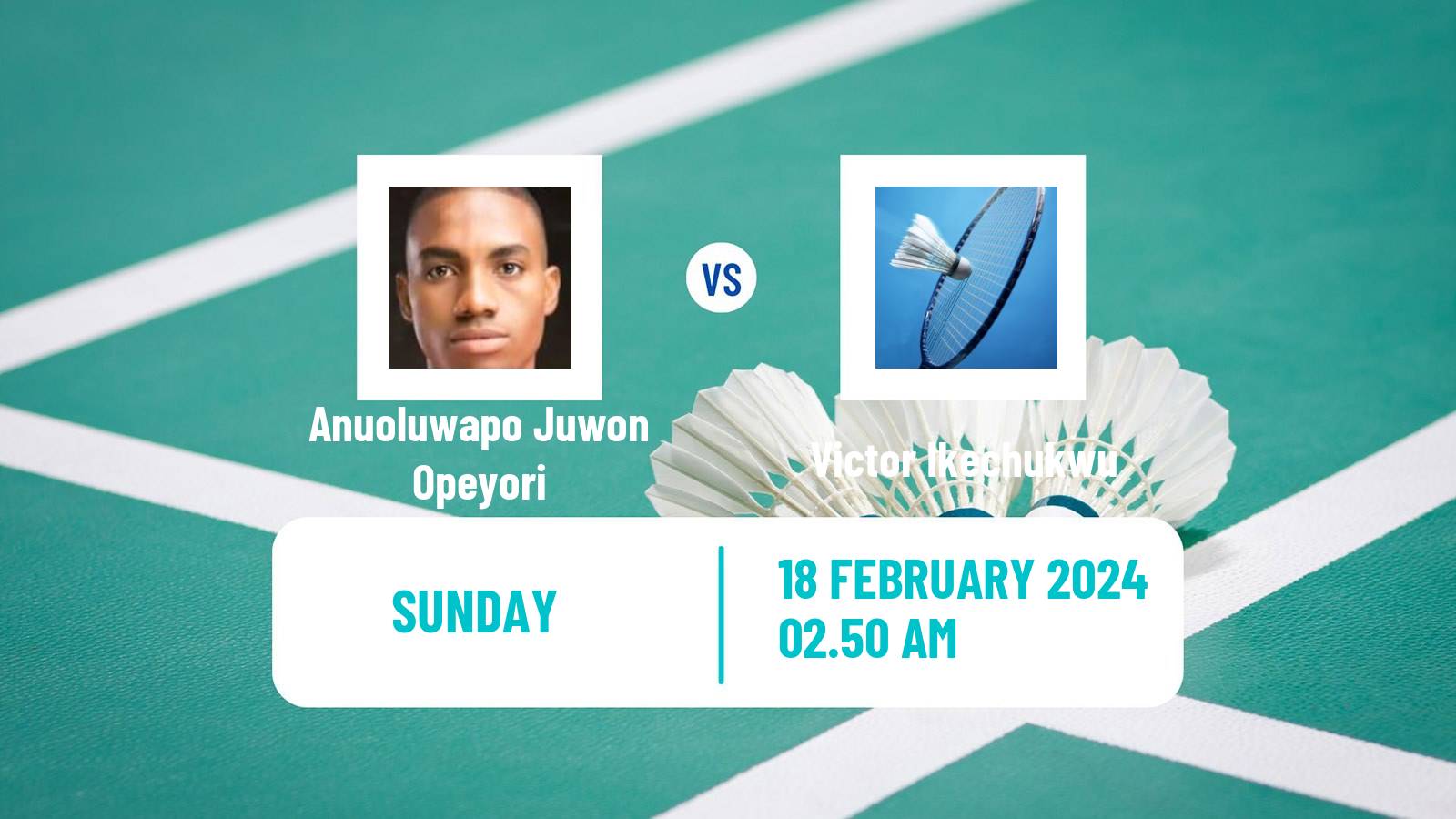 Badminton BWF Africa Championships Men Anuoluwapo Juwon Opeyori - Victor Ikechukwu