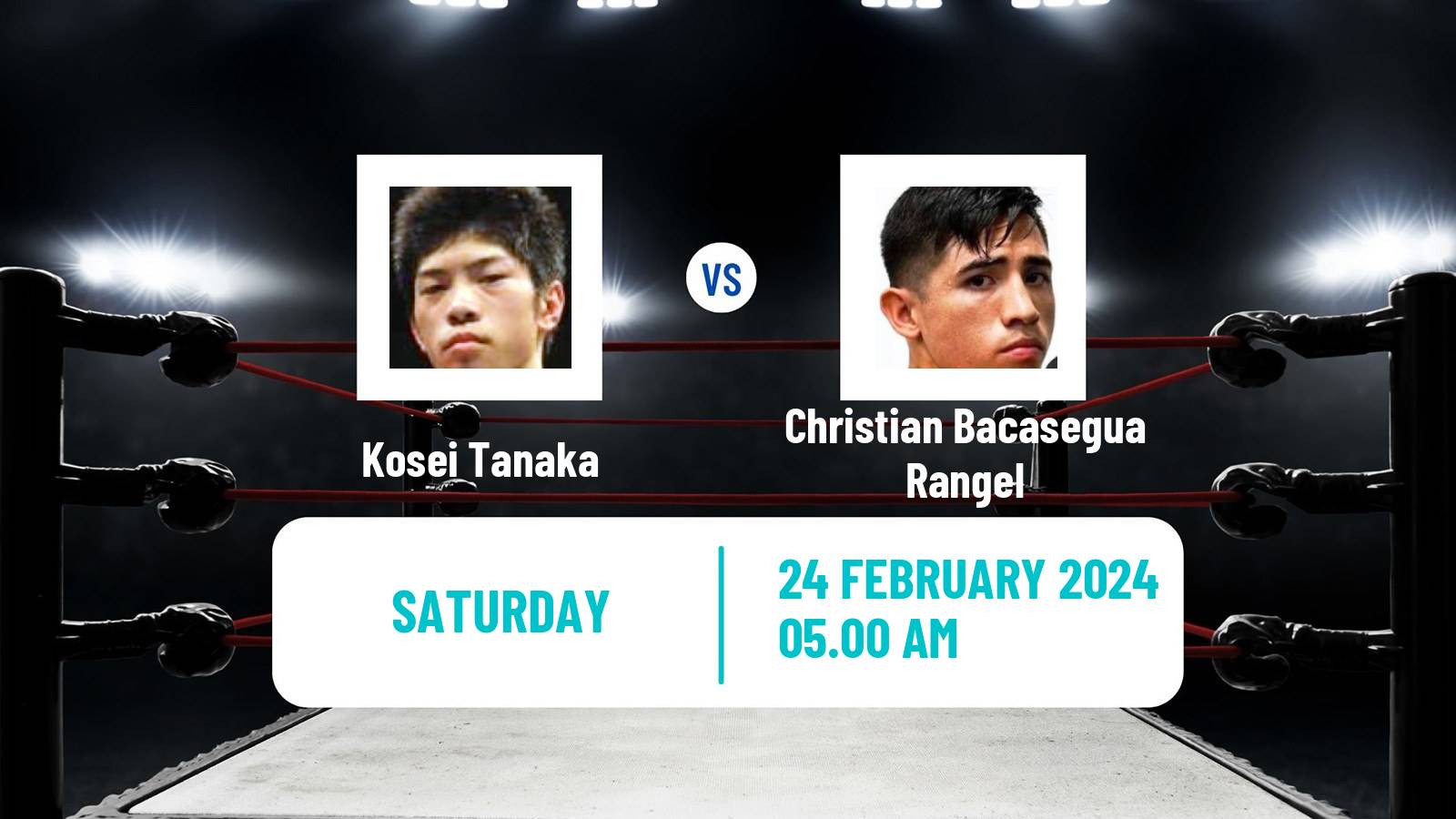 Boxing Super Flyweight WBO Title Men Kosei Tanaka - Christian Bacasegua Rangel
