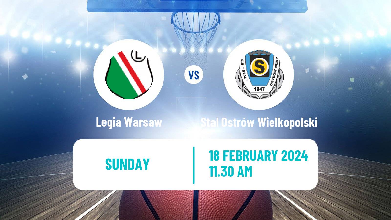 Basketball Polish Cup Basketball Legia Warsaw - Stal Ostrów Wielkopolski