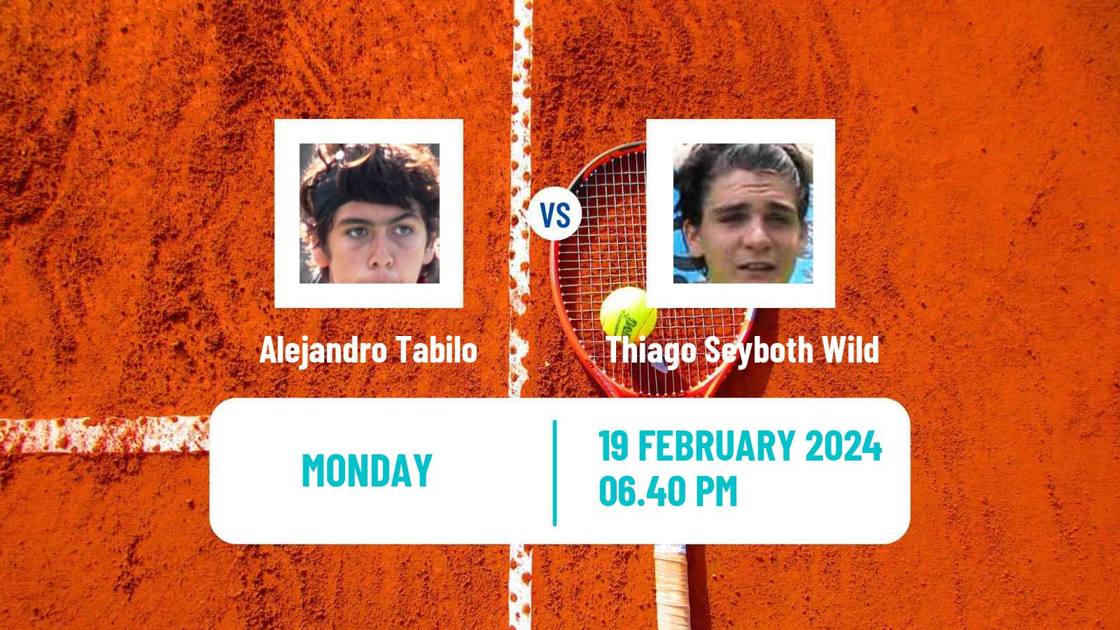 Tennis ATP Rio de Janeiro Alejandro Tabilo - Thiago Seyboth Wild