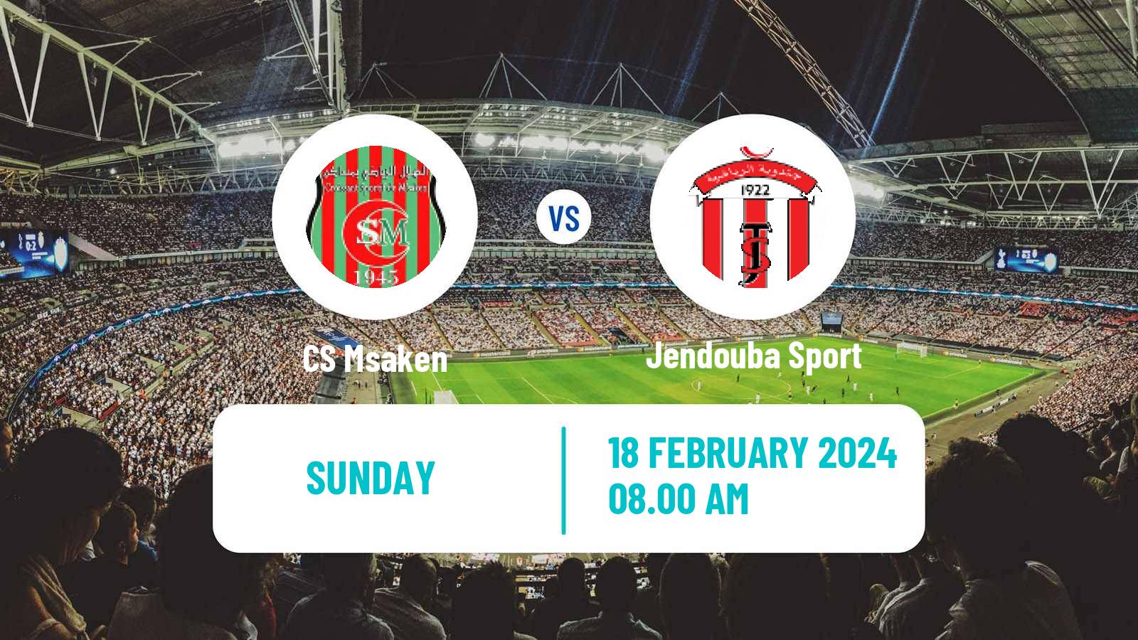 Soccer Tunisian Ligue 2 Msaken - Jendouba Sport