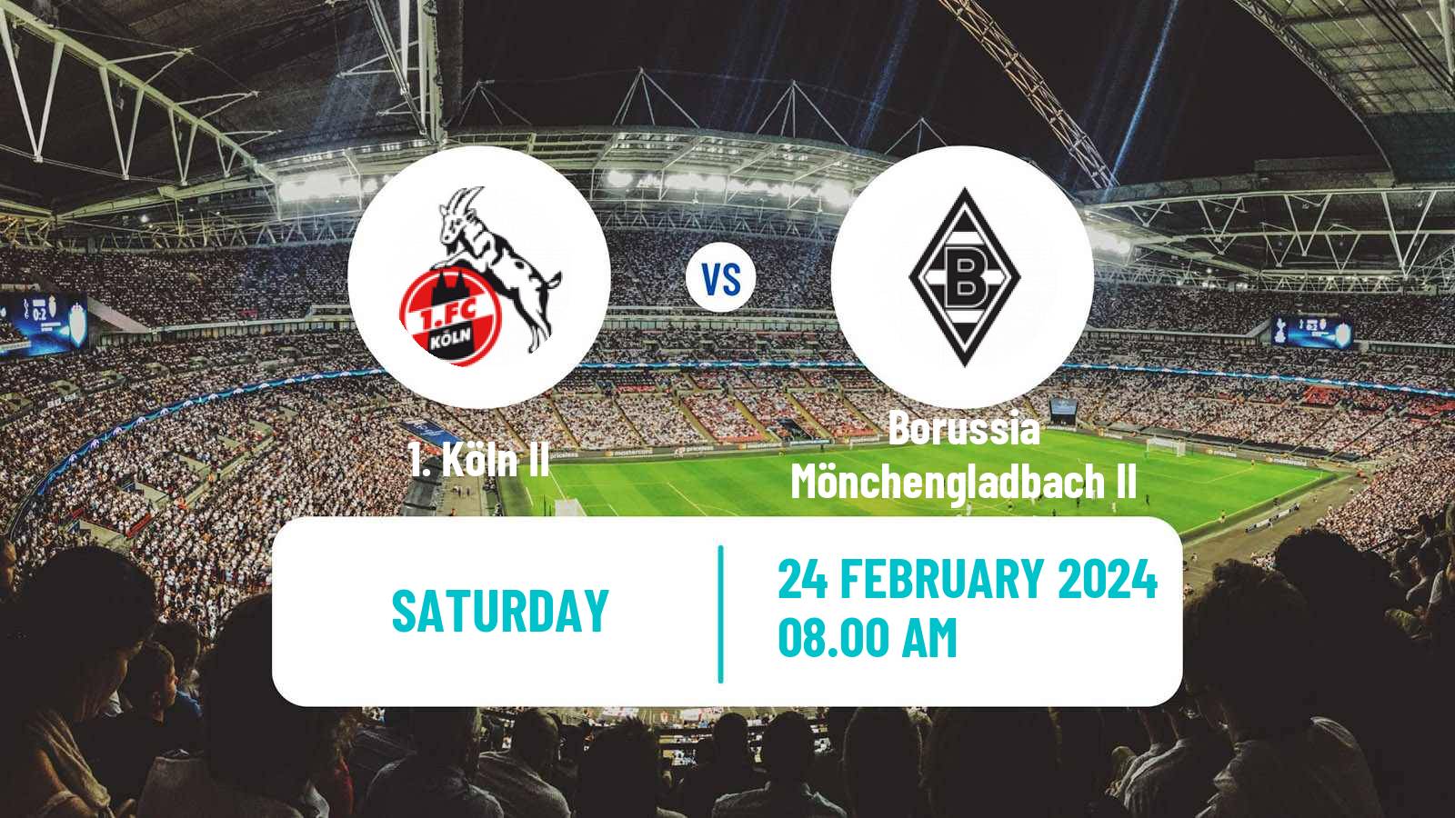 Soccer German Regionalliga West Köln II - Borussia Mönchengladbach II