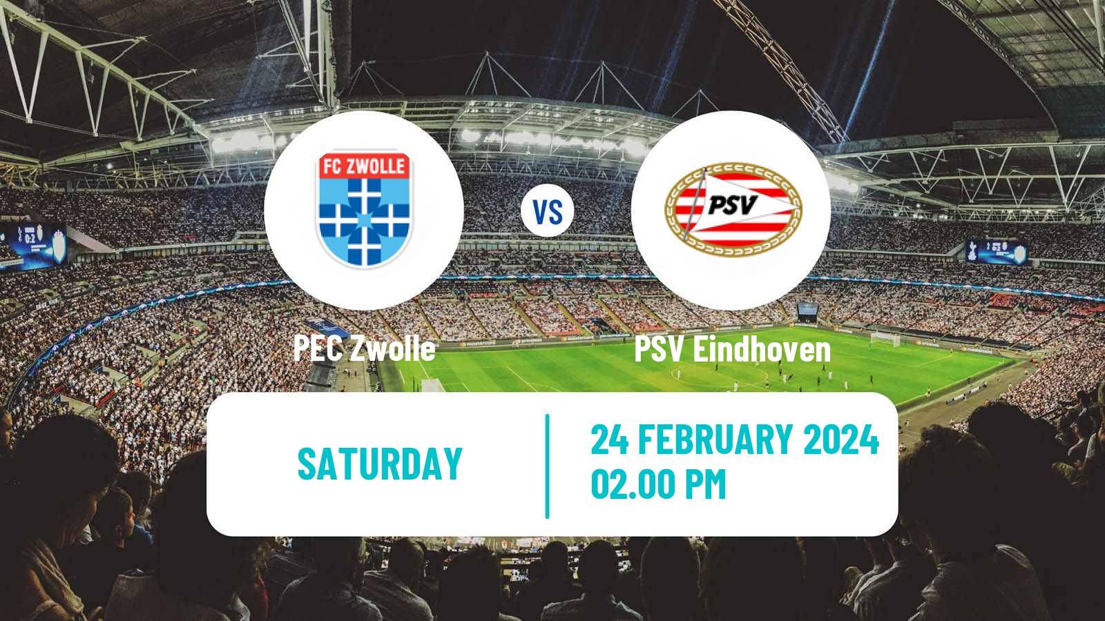 Soccer Dutch Eredivisie Zwolle - PSV Eindhoven