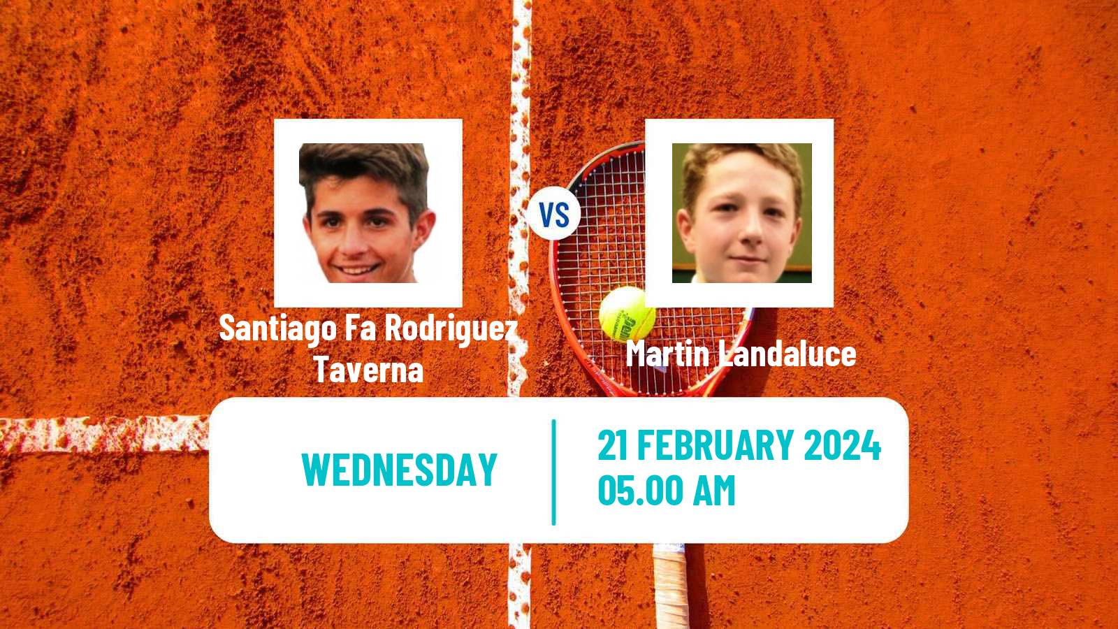 Tennis Tenerife 2 Challenger Men Santiago Fa Rodriguez Taverna - Martin Landaluce