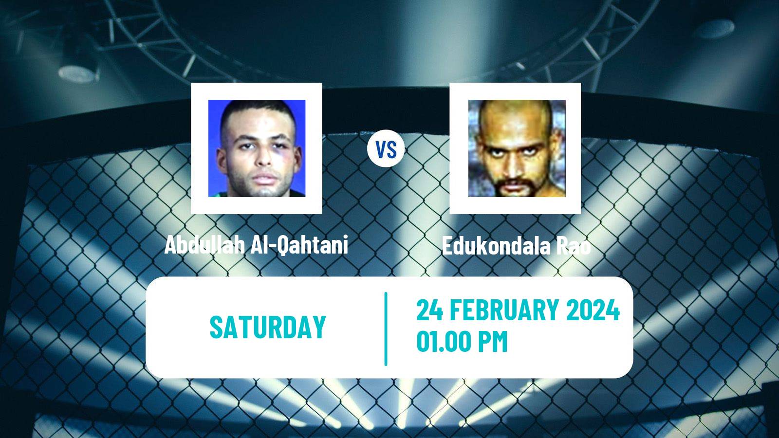MMA Featherweight Pfl Men Abdullah Al-Qahtani - Edukondala Rao