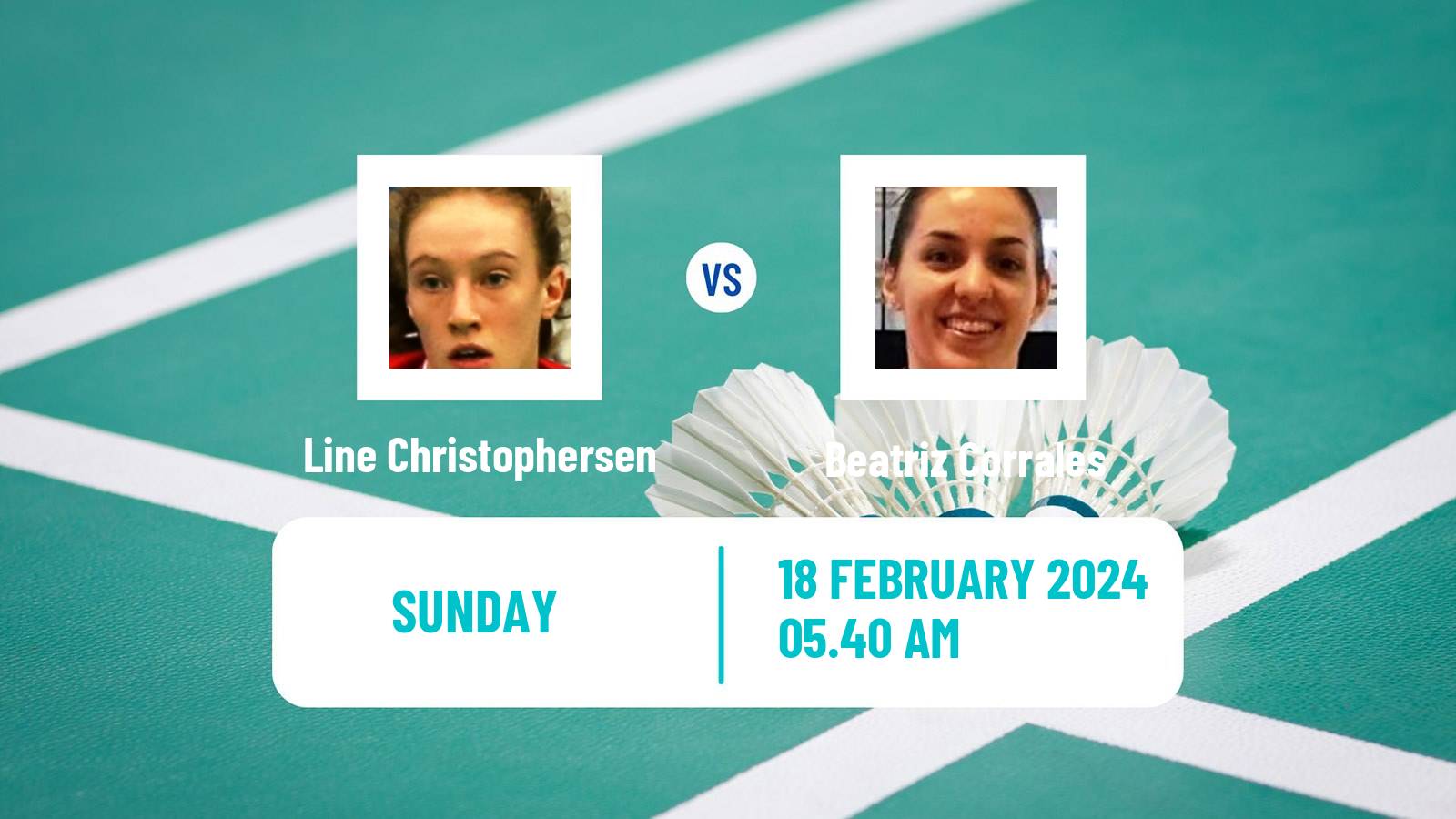 Badminton BWF European Championships Teams Women Line Christophersen - Beatriz Corrales