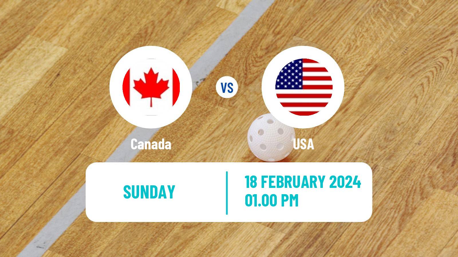 Floorball World Championship Floorball Canada - USA