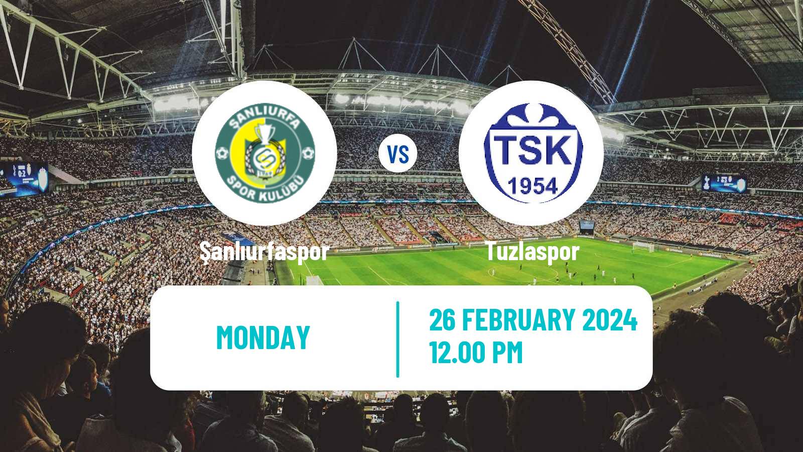 Soccer Turkish First League Şanlıurfaspor - Tuzlaspor