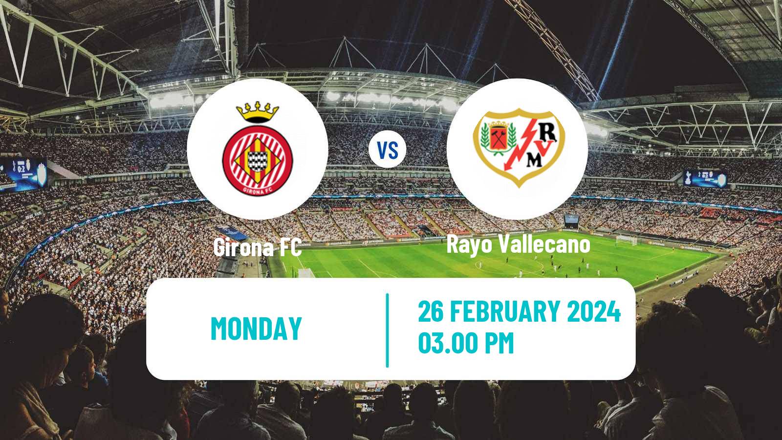 Soccer Spanish LaLiga Girona - Rayo Vallecano