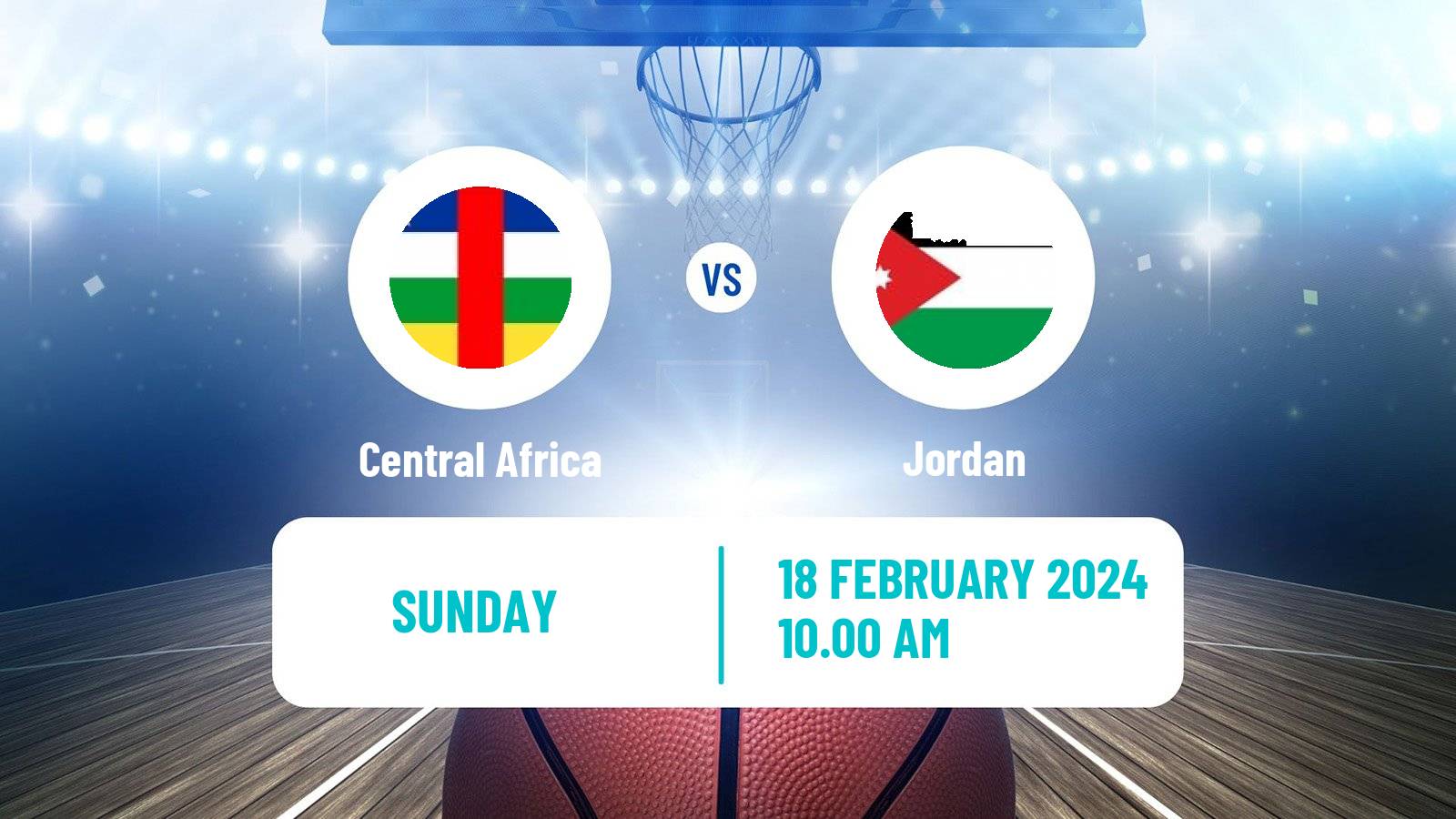 Basketball Friendly International Basketball Central Africa - Jordan