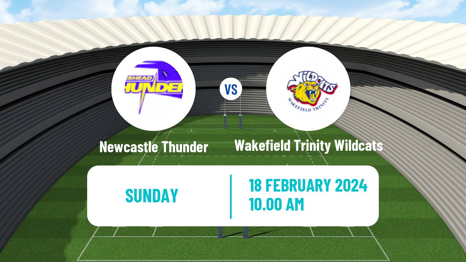 Rugby league English 1895 Cup Newcastle Thunder - Wakefield Trinity Wildcats
