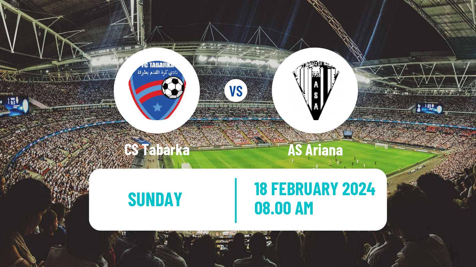 Soccer Tunisian Ligue 2 Tabarka - Ariana
