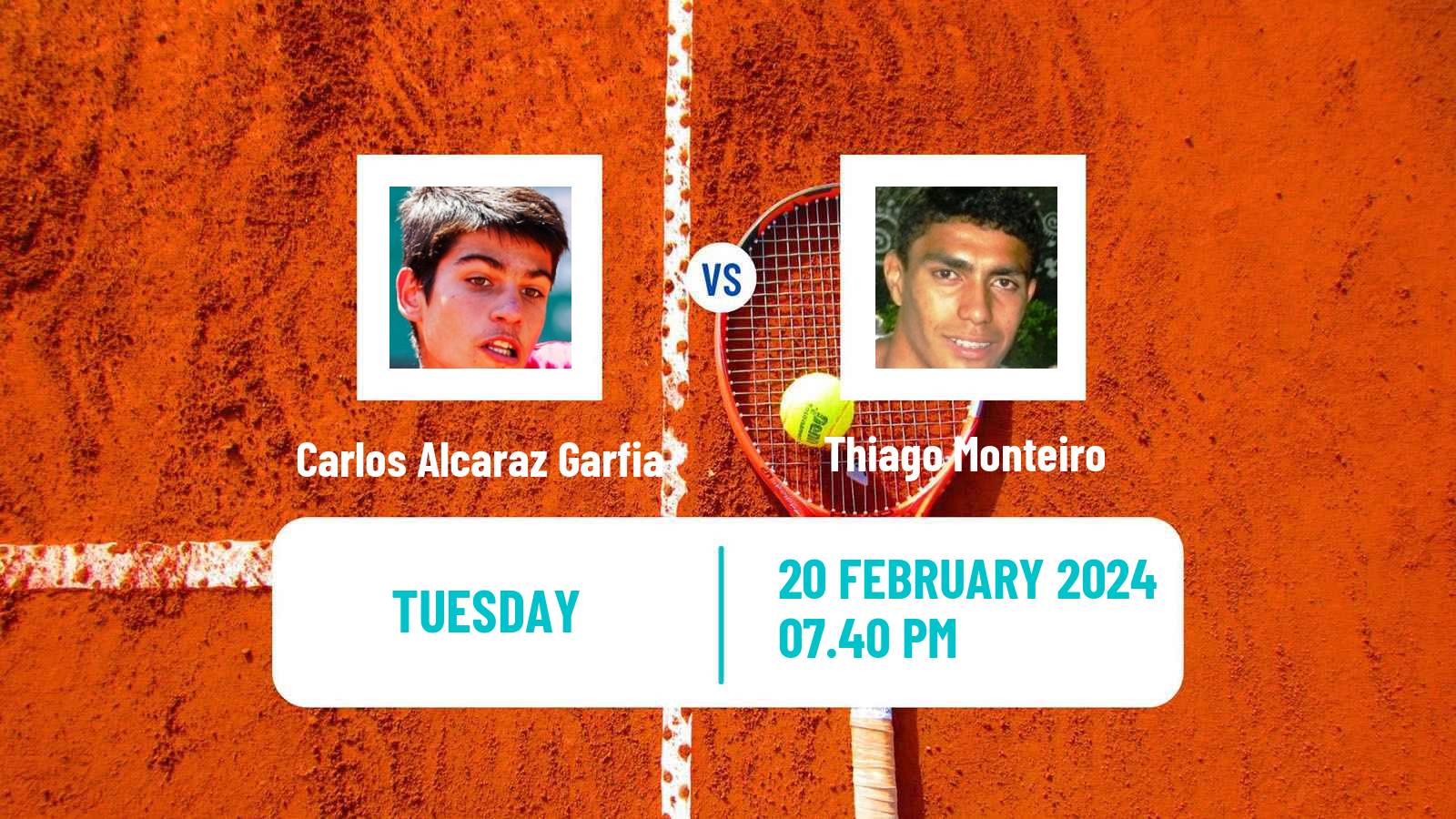 Tennis ATP Rio de Janeiro Carlos Alcaraz Garfia - Thiago Monteiro