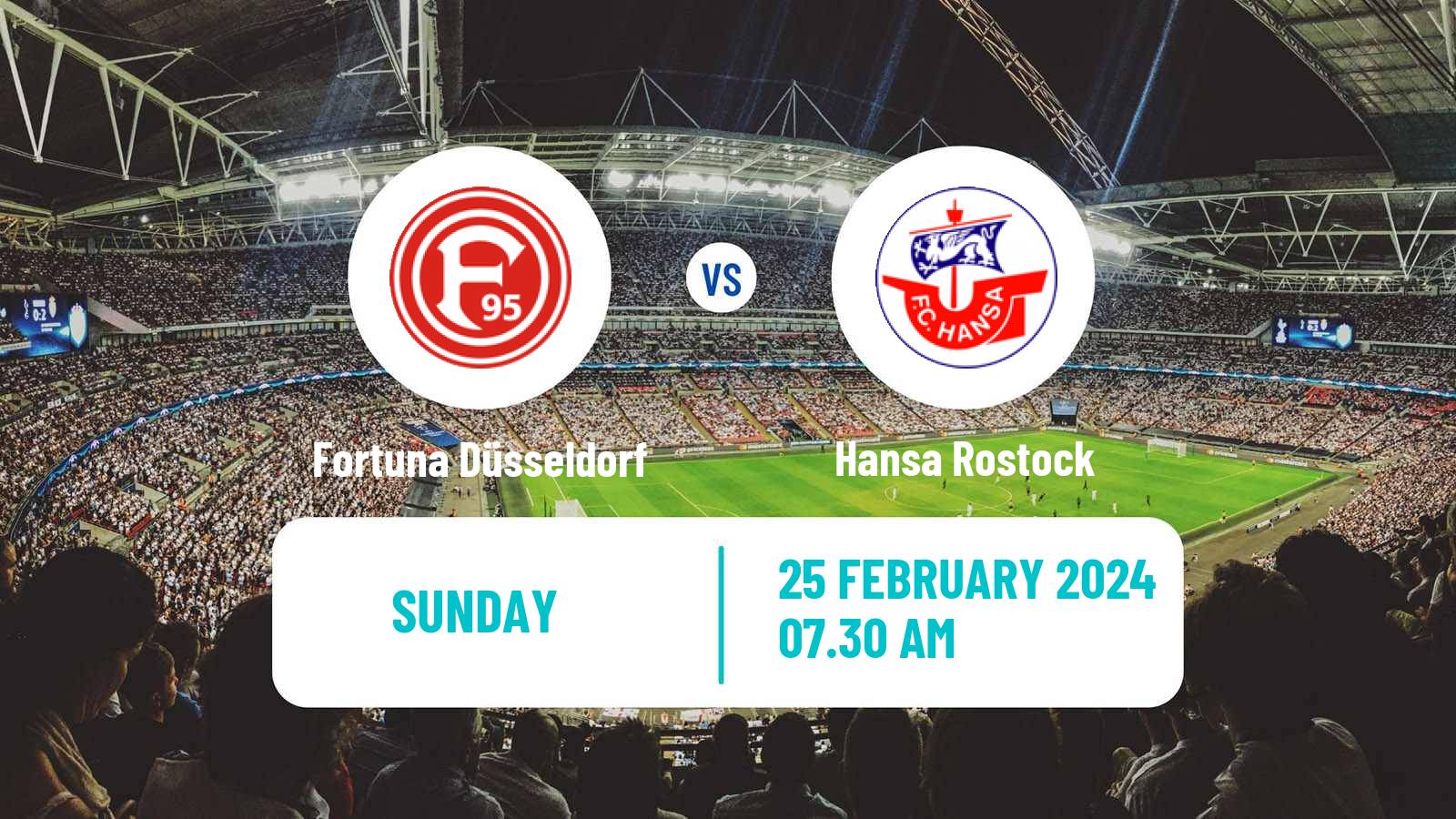 Soccer German 2 Bundesliga Fortuna Düsseldorf - Hansa Rostock