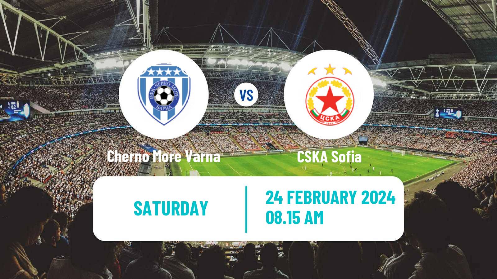 Soccer Bulgarian Parva Liga Cherno More Varna - CSKA Sofia