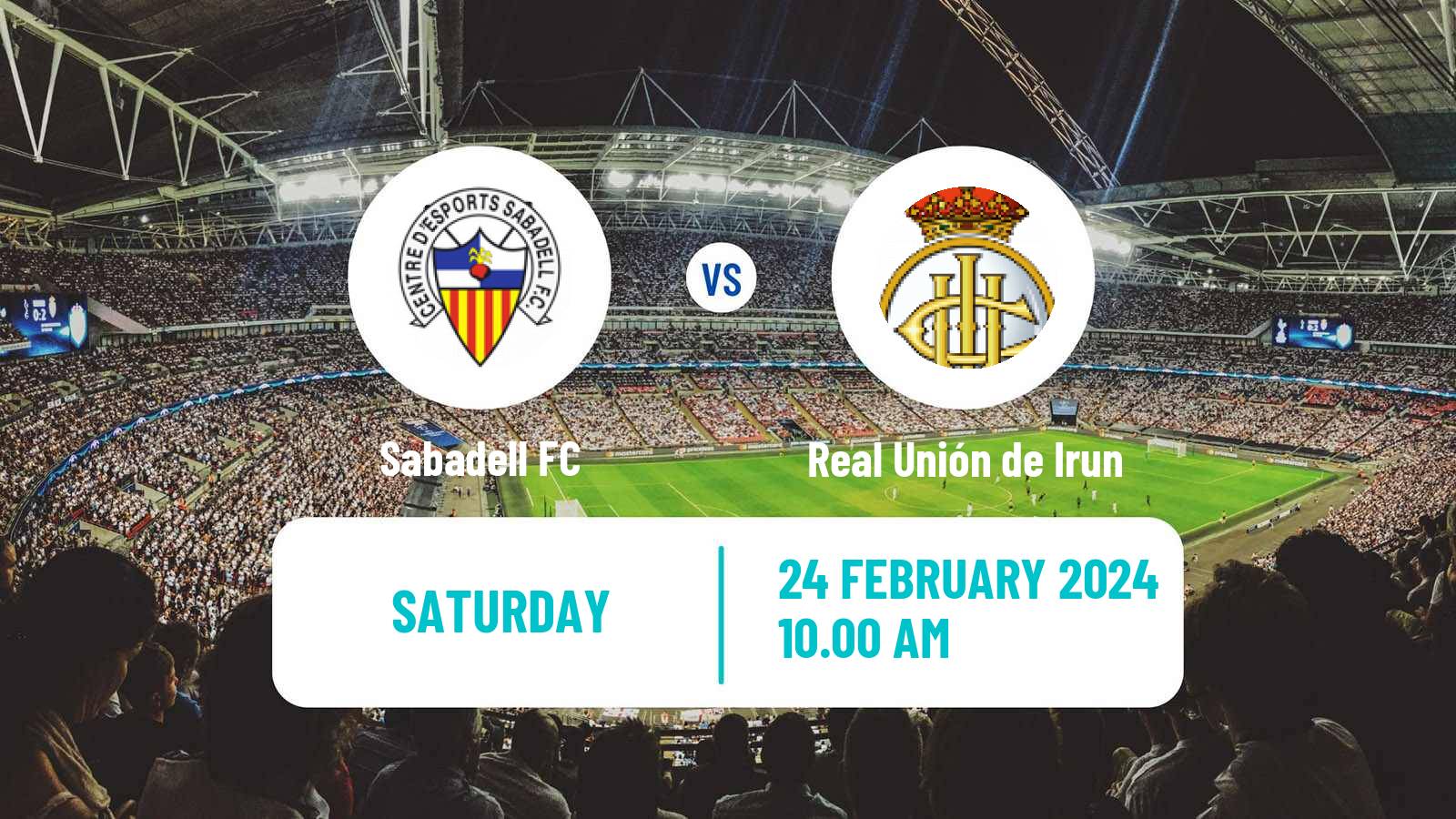 Soccer Spanish Primera RFEF Group 1 Sabadell - Real Unión de Irun