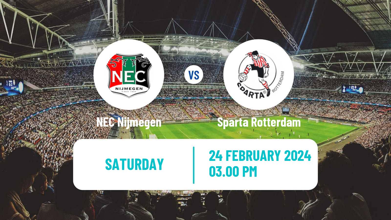 Soccer Dutch Eredivisie NEC Nijmegen - Sparta Rotterdam