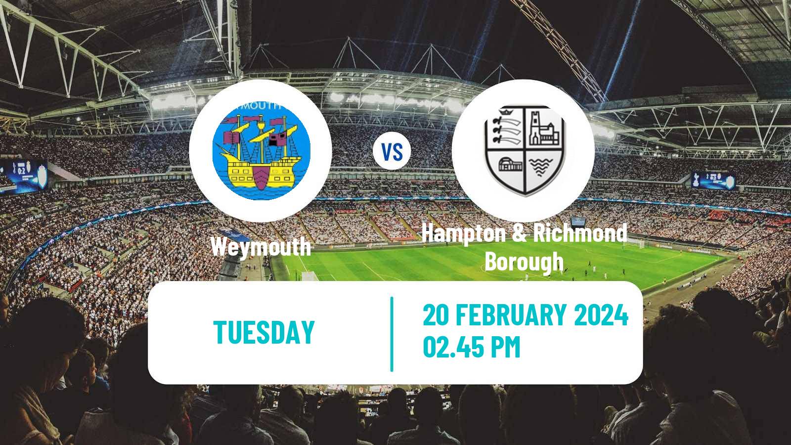 Soccer English National League South Weymouth - Hampton & Richmond Borough
