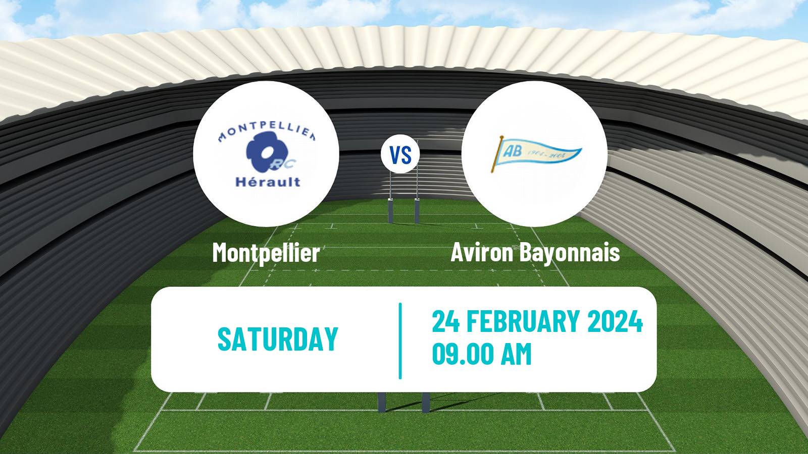 Rugby union French Top 14 Montpellier - Aviron Bayonnais