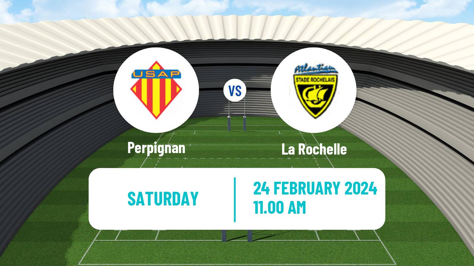Rugby union French Top 14 Perpignan - La Rochelle