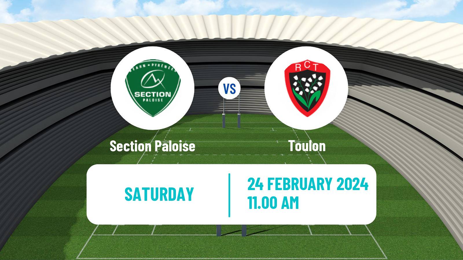 Rugby union French Top 14 Section Paloise - Toulon
