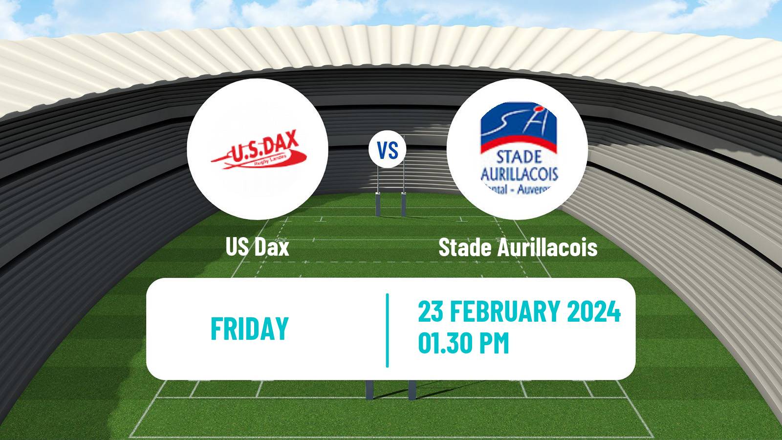 Rugby union French Pro D2 US Dax - Stade Aurillacois
