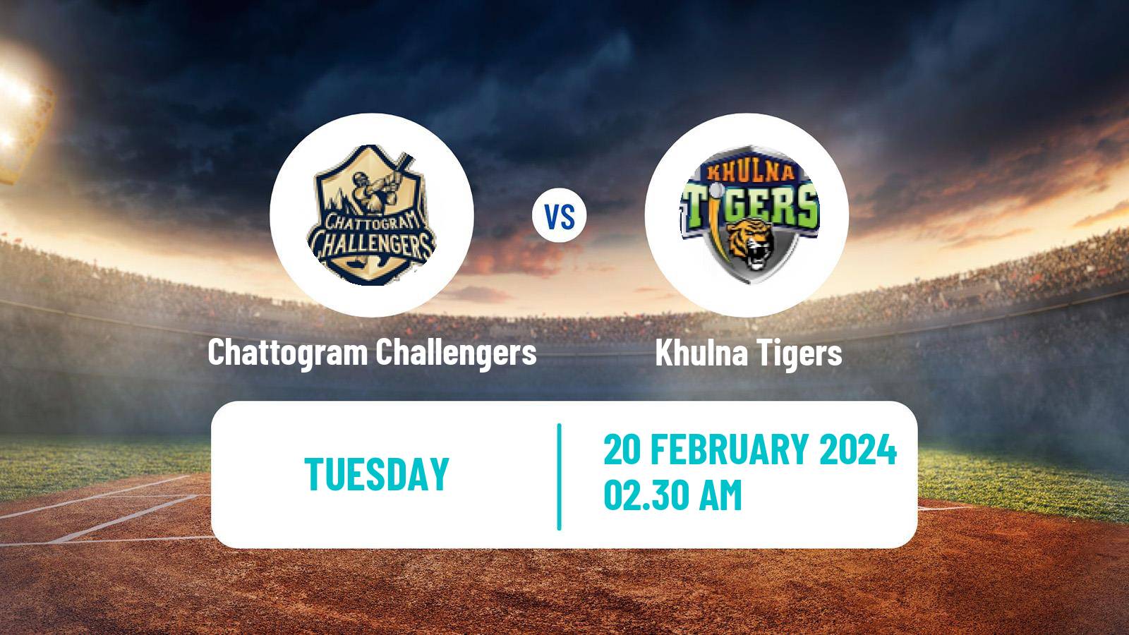 Cricket Bangladesh Premier League Cricket Chattogram Challengers - Khulna Tigers