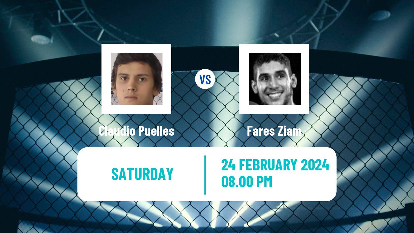 MMA Lightweight UFC Men Claudio Puelles - Fares Ziam