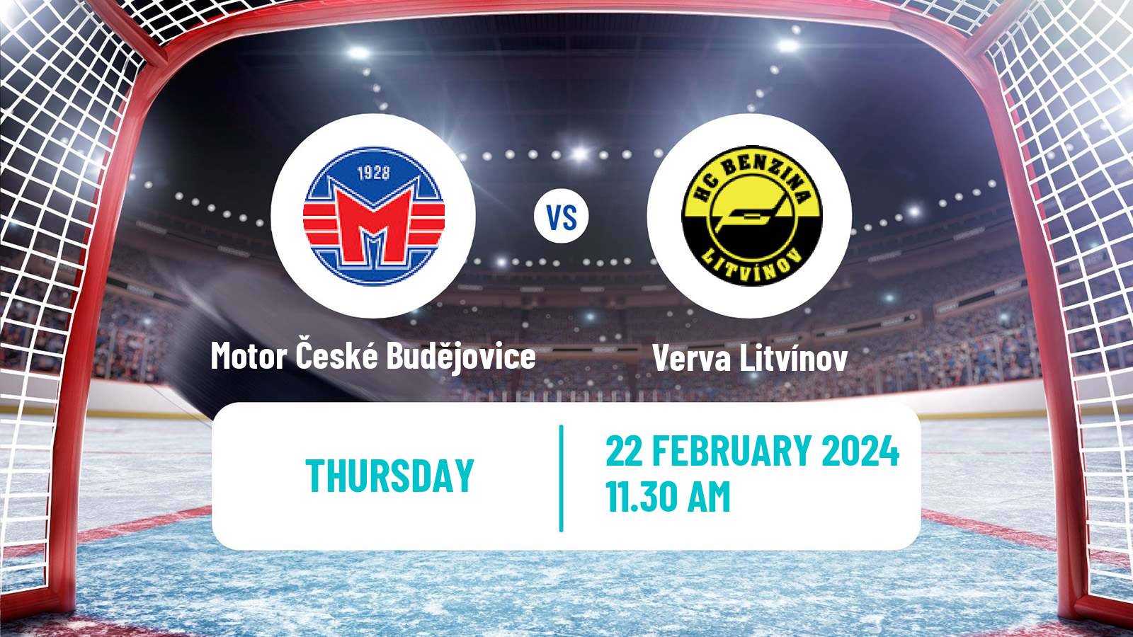 Hockey Czech Extraliga Motor České Budějovice - Verva Litvínov