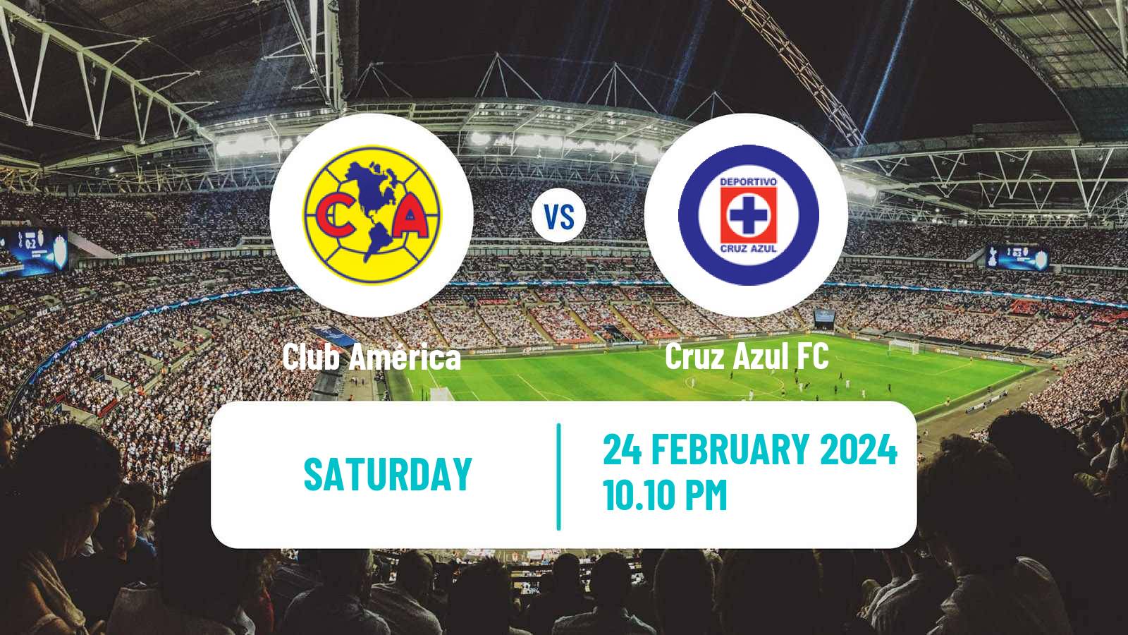 Soccer Mexican Liga MX Club América - Cruz Azul