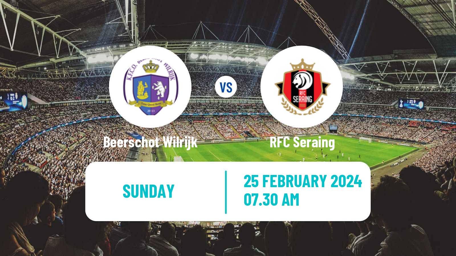 Soccer Belgian Сhallenger Pro League Beerschot Wilrijk - Seraing