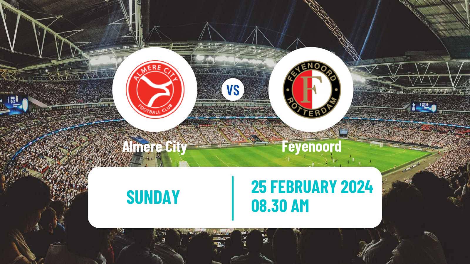 Soccer Dutch Eredivisie Almere City - Feyenoord