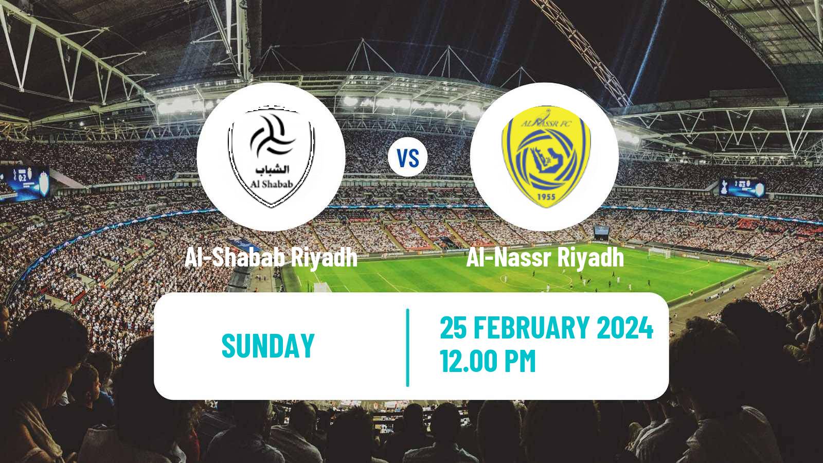 Soccer Saudi Professional League Al-Shabab Riyadh - Al-Nassr Riyadh