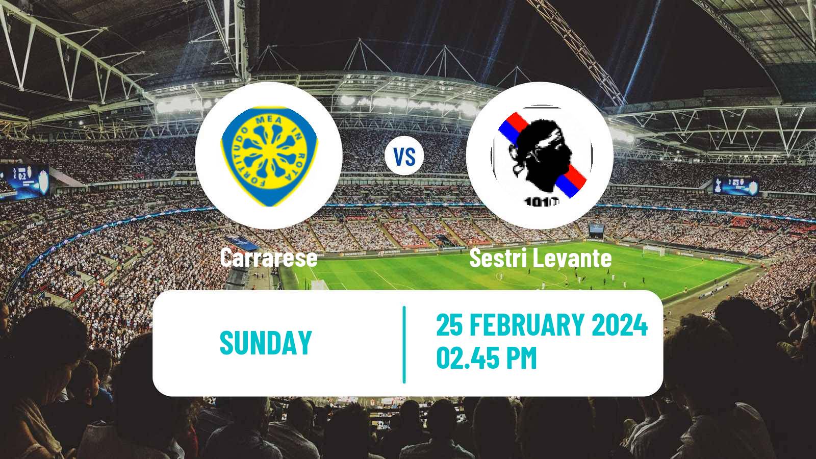 Soccer Italian Serie C Group B Carrarese - Sestri Levante