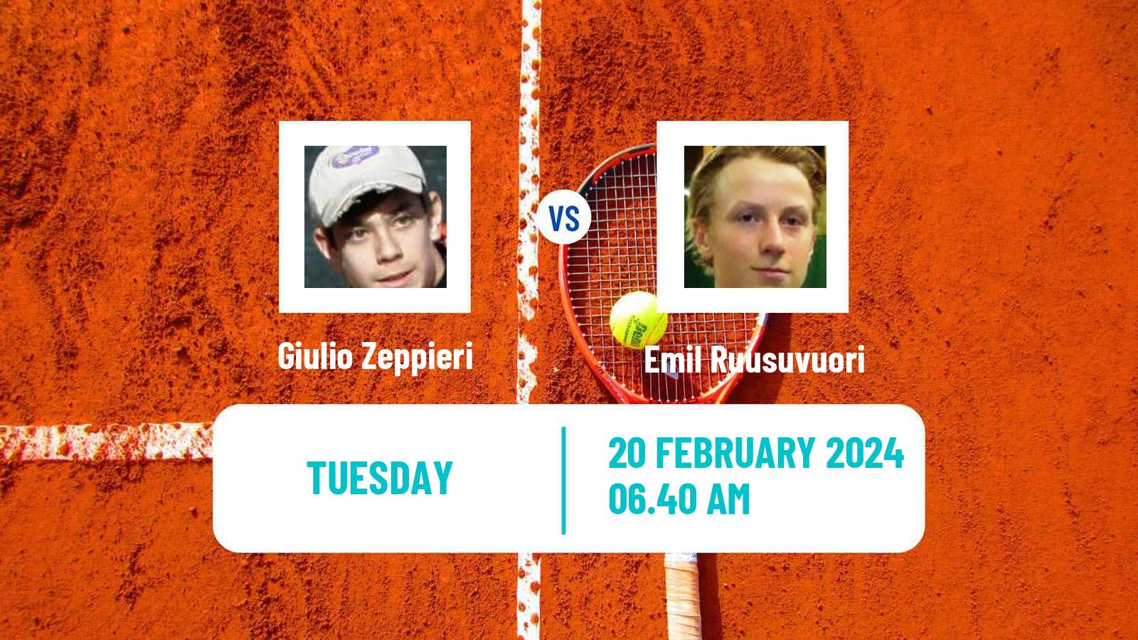 Tennis ATP Doha Giulio Zeppieri - Emil Ruusuvuori