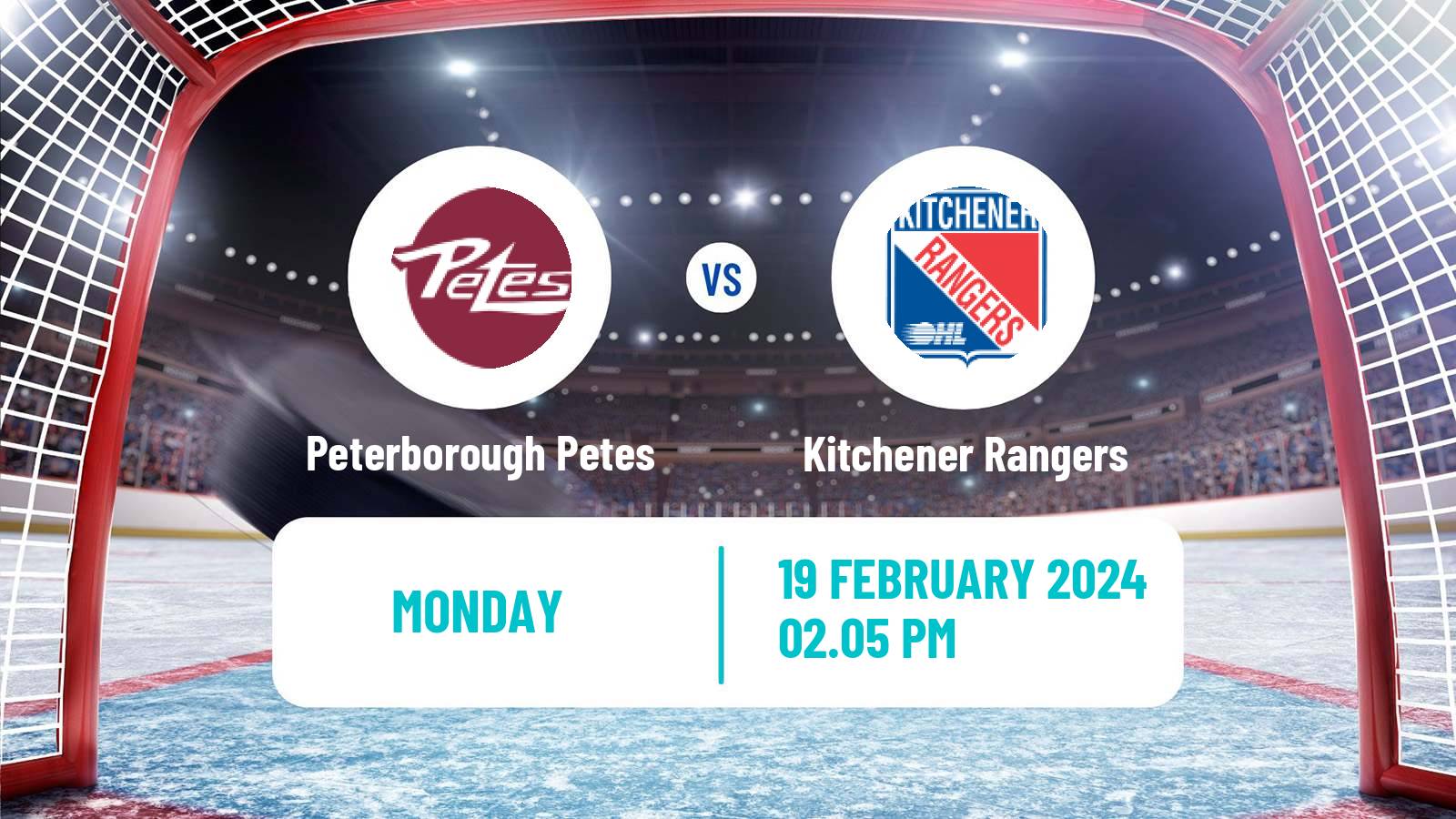 Hockey OHL Peterborough Petes - Kitchener Rangers