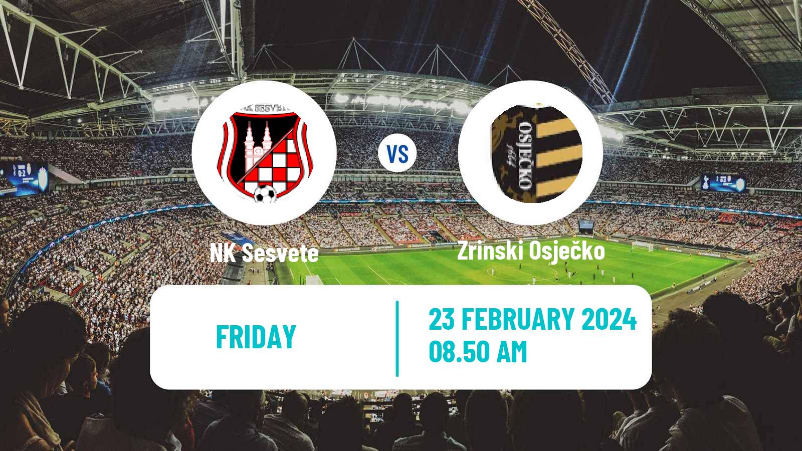 Soccer Croatian Prva NL Sesvete - Zrinski Osječko