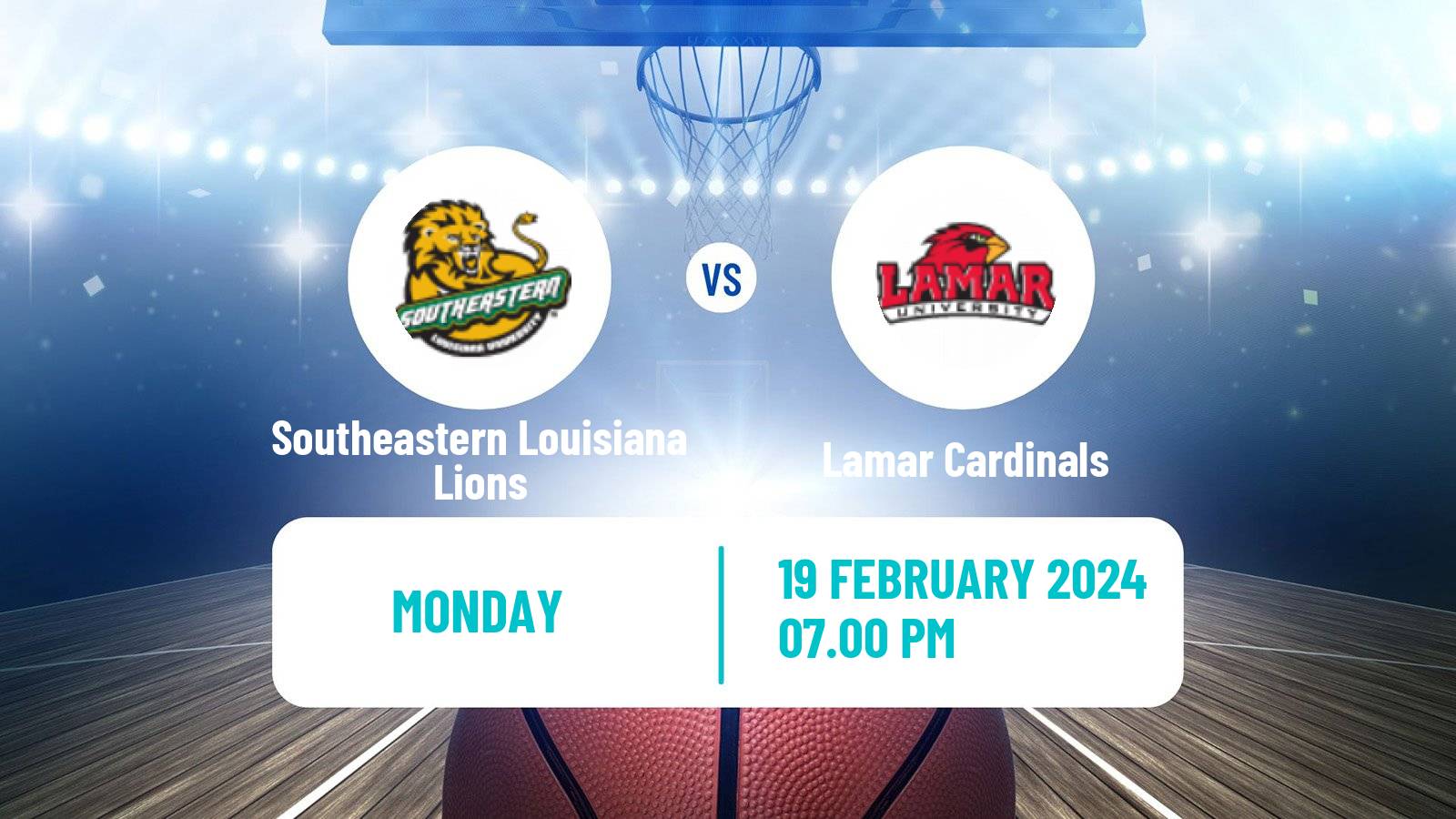Basketball NCAA College Basketball Southeastern Louisiana Lions - Lamar Cardinals