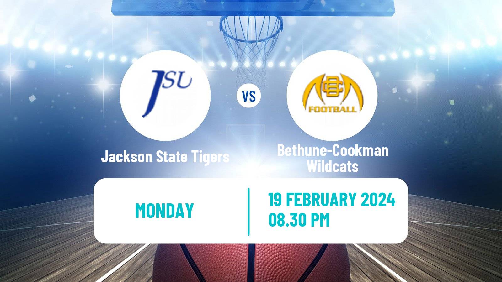Basketball NCAA College Basketball Jackson State Tigers - Bethune-Cookman Wildcats