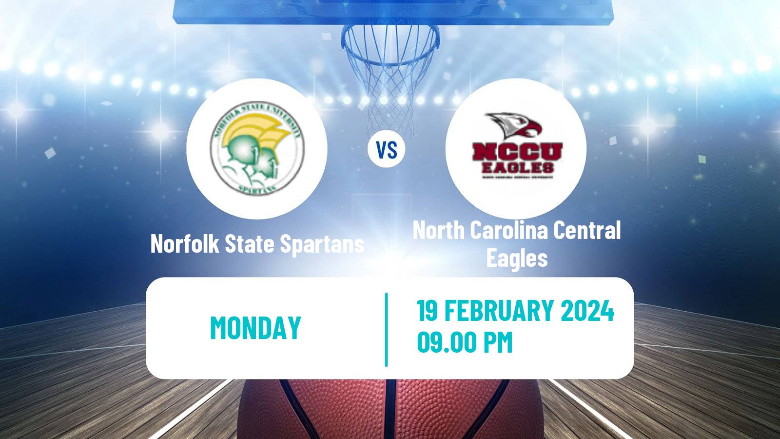 Basketball NCAA College Basketball Norfolk State Spartans - North Carolina Central Eagles