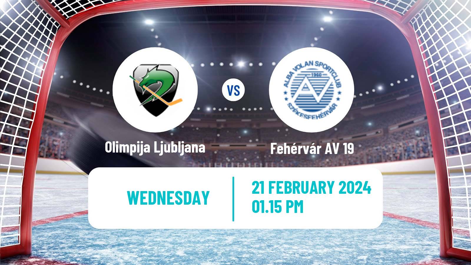 Hockey Austrian Ice Hockey League Olimpija Ljubljana - Fehérvár AV 19